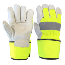 Arbeit Handschuhe AB-Grad Getreide Kuh Leder Hi-Viz Reflektierende Silberstofffutter Sicherheit Winter Rücken Voller Fleece OEM 4203291090 A/B